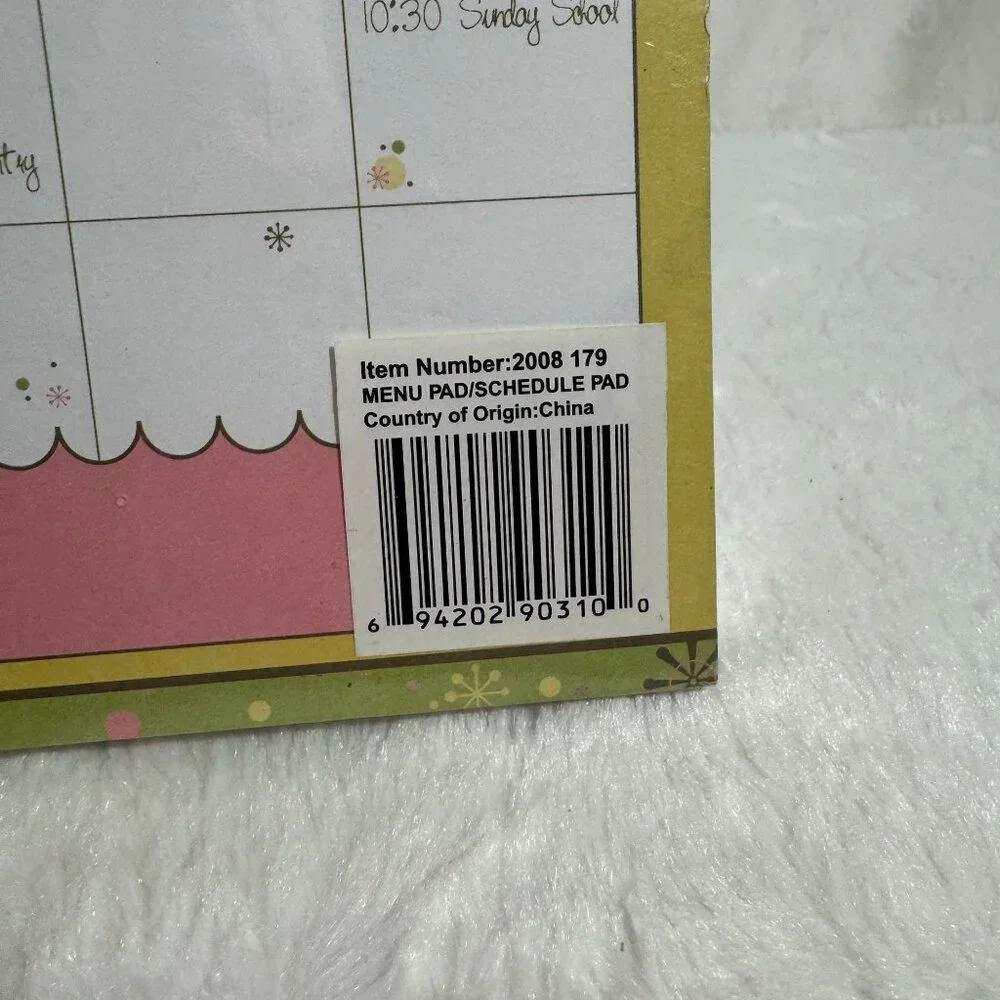 New Menu Maker & Family Schedule Planner Pad Set Undated